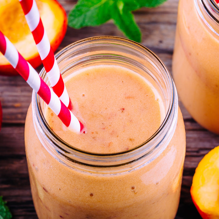 Peach and oat smoothie
