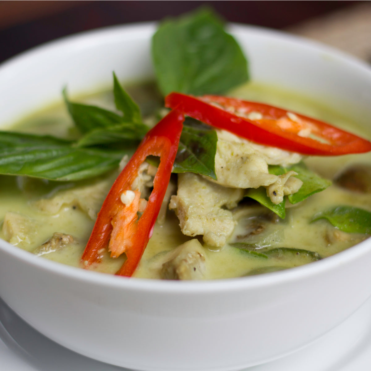 Thai Green Chicken Curry with jasmine rice