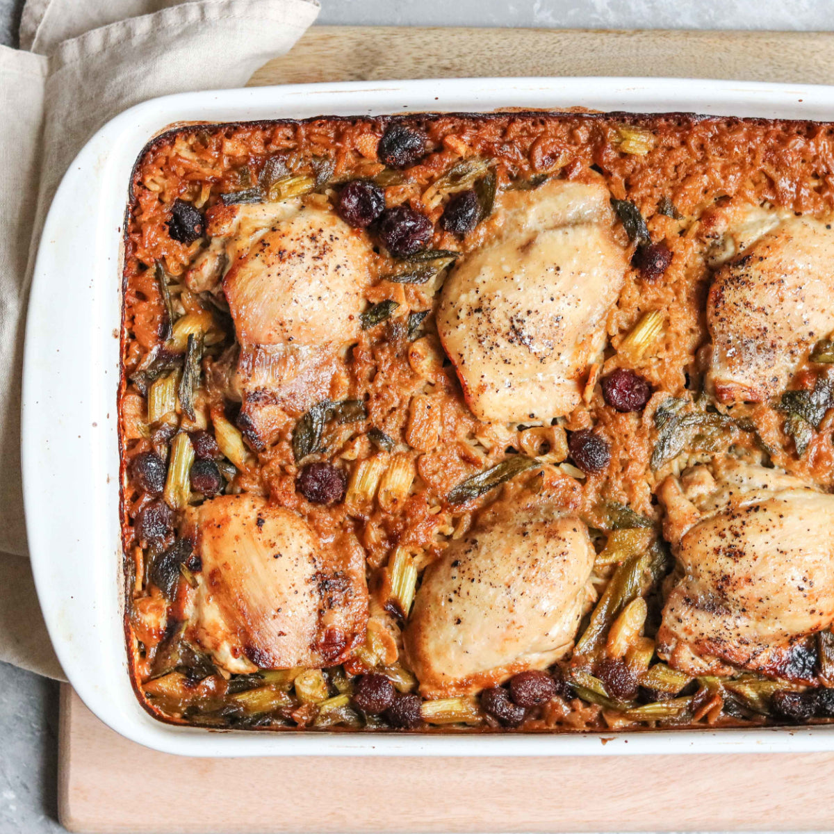 Chicken Thighs  With Hoisin Rice
