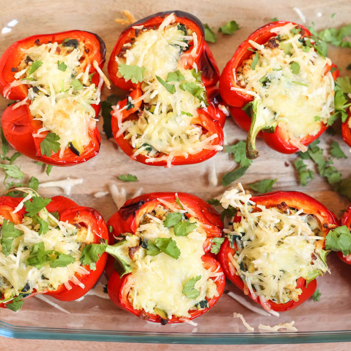 Egg & Turkey  Stuffed Peppers