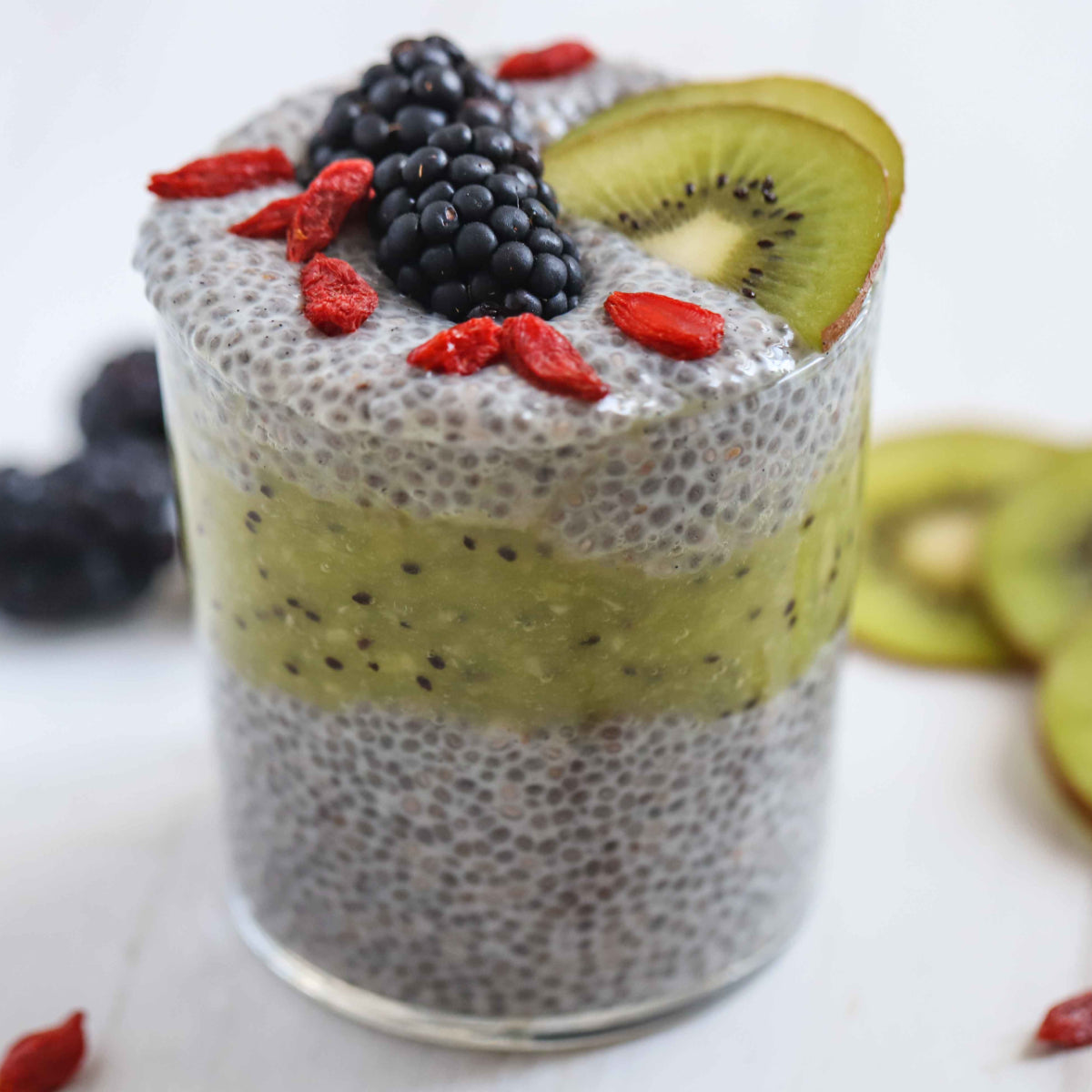 Kiwi Chia Protein Pudding