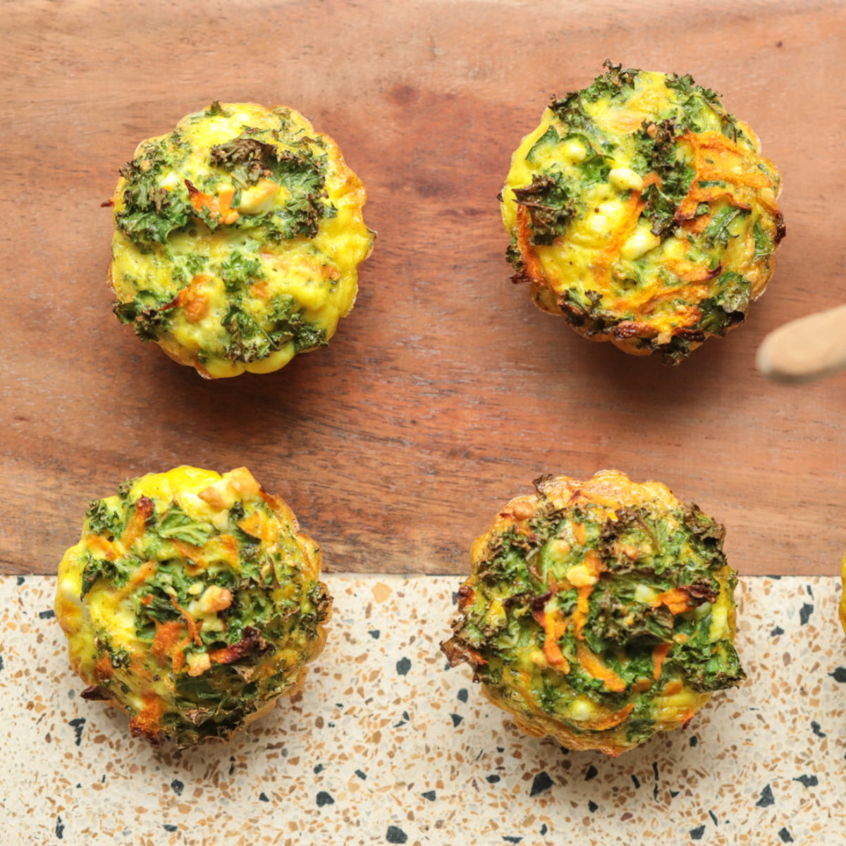 Egg, Carrot & Kale Muffins