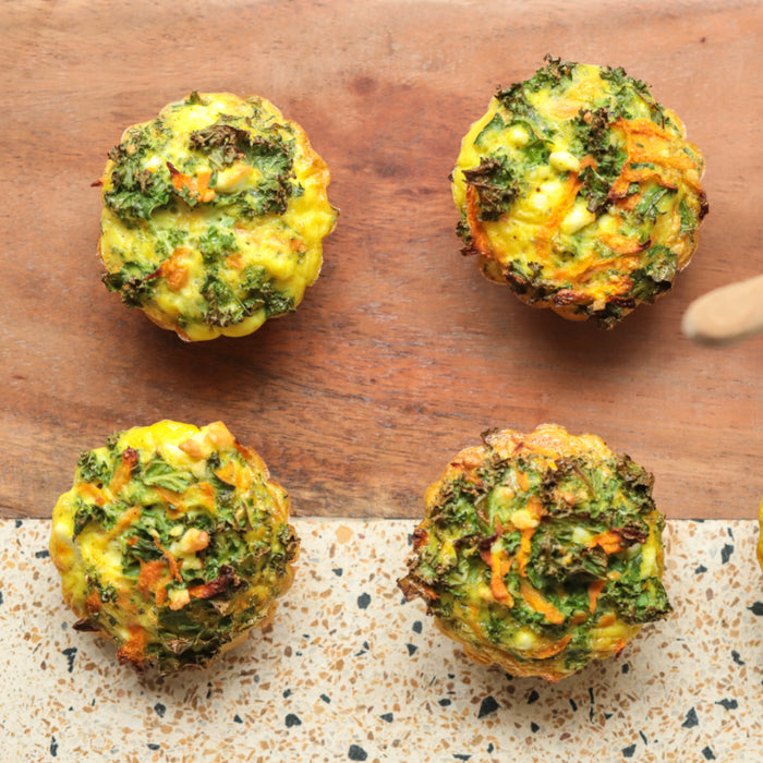 Egg, Carrot & Kale Muffins