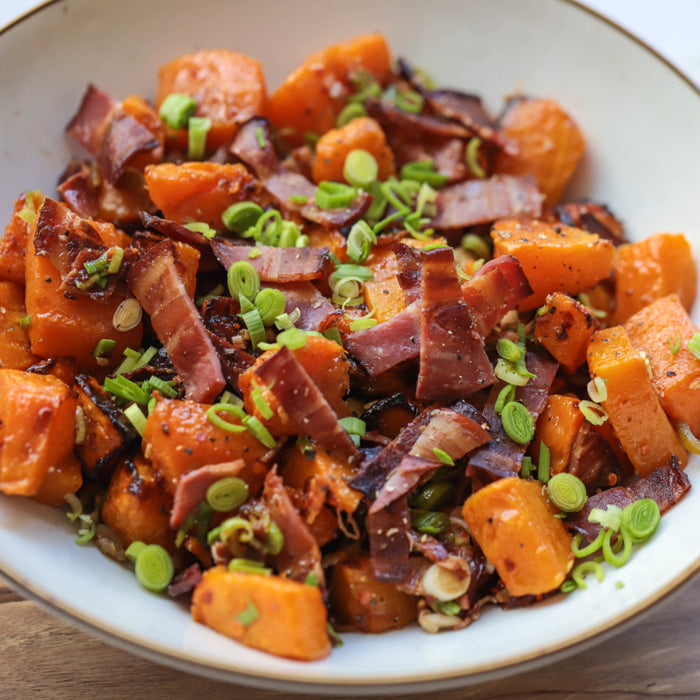 Butternut Squash &  Bacon Salad with Lime Dressing