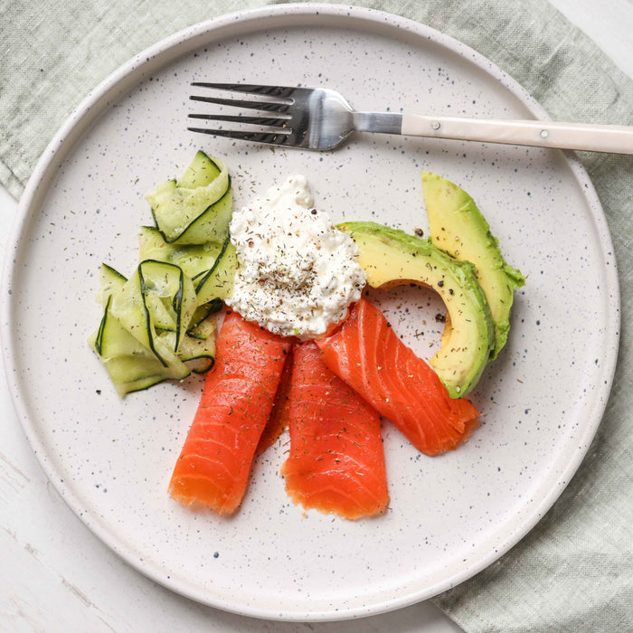 Smoked Salmon, Avocado& Cottage Cheese Breakfast Platter