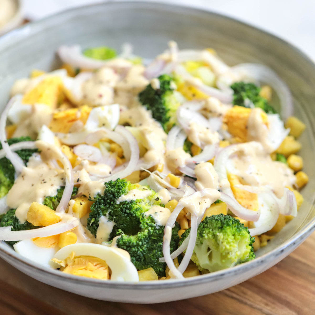 Broccoli, Egg, Corn & Pineapple Salad