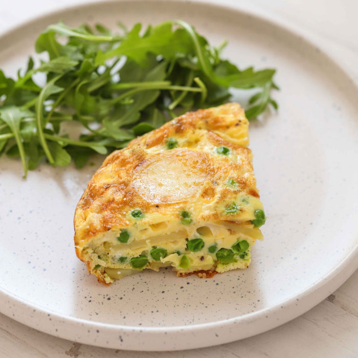 Green Pea, Potato &  Goat’s Cheese Frittata