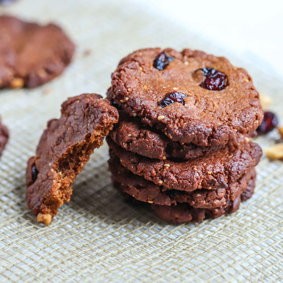 Peanut Butter & Cranberry Cookies