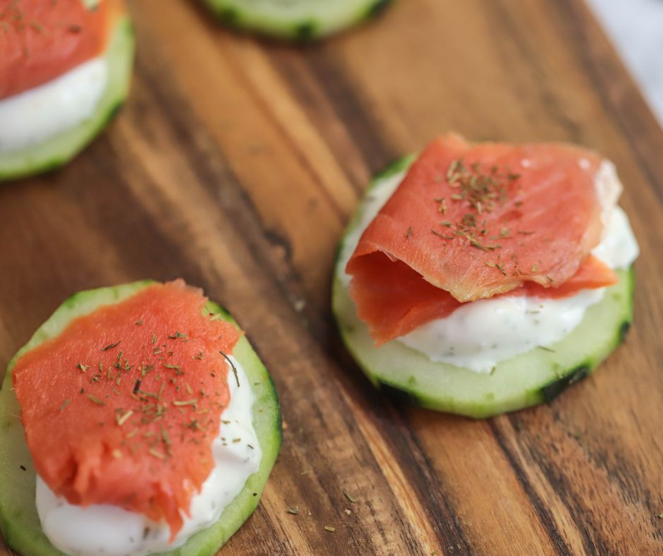 Cucumber Bites with Smoked Salmon