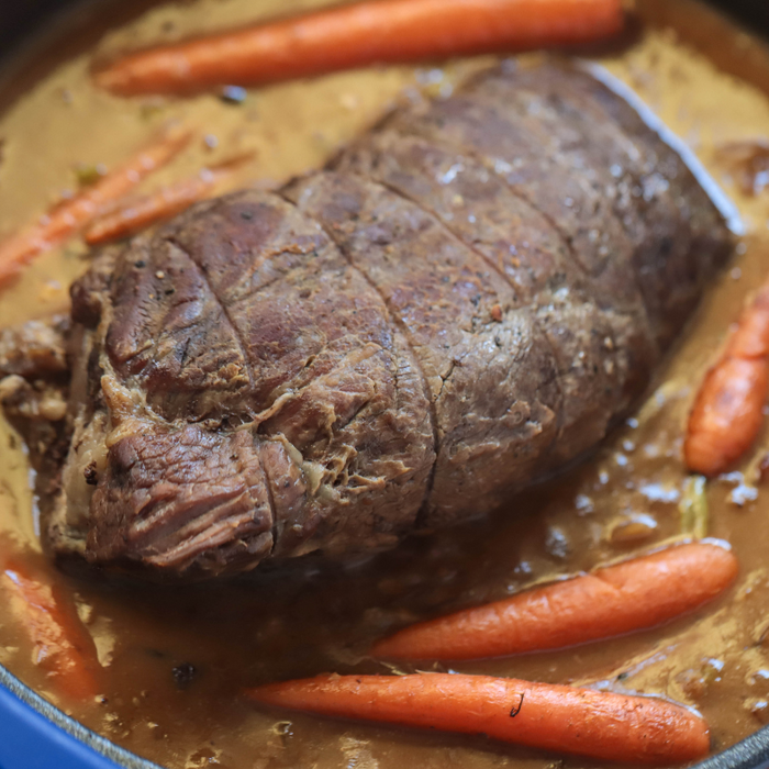 Pot-Roast Beef with French Onion Gravy