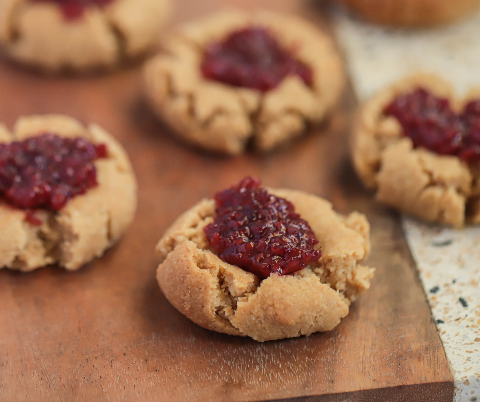 Raspberry Jam Thumbprint Cookies