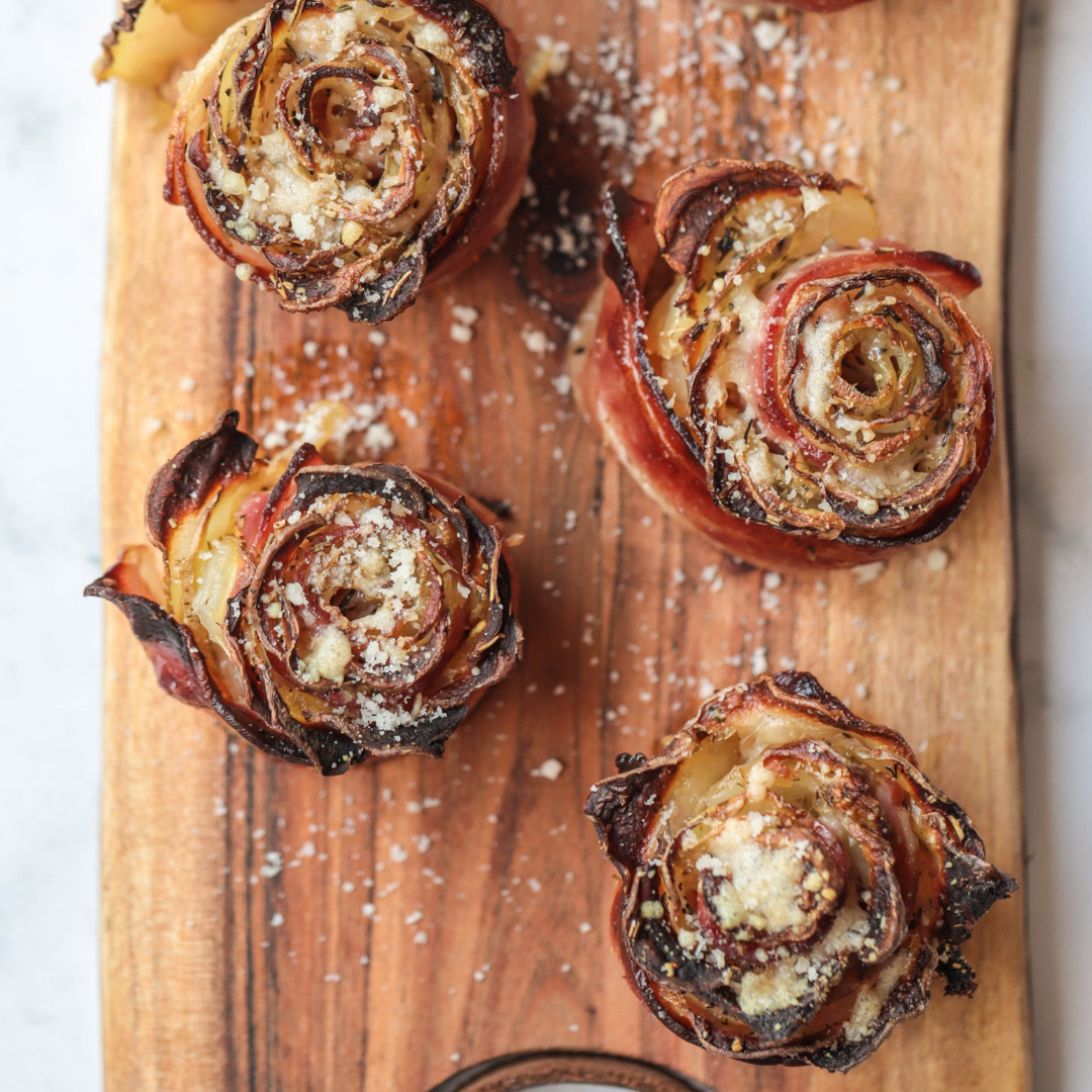 Potato Bacon Roses